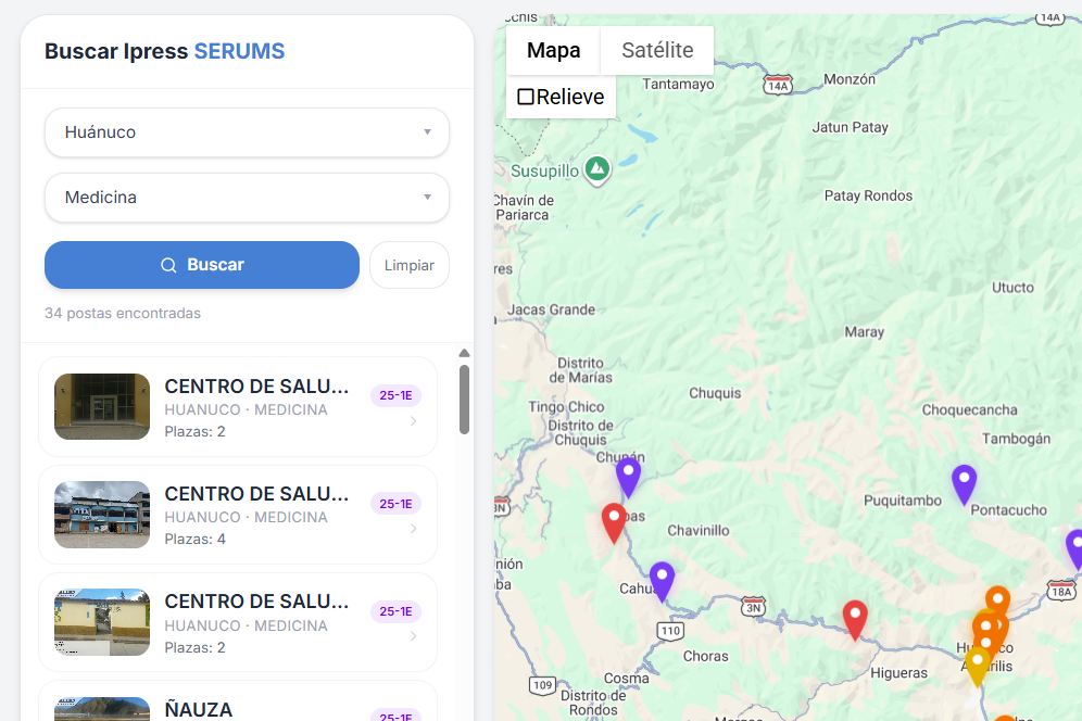 Busca por región o especialidad